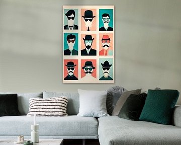 Portraits with hats and glasses by Art & Soul Creations