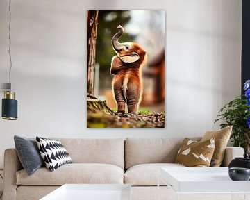 Eléphant mignon dans la nature