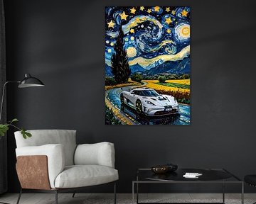 The White Koenigsegg Jesko Starry Night