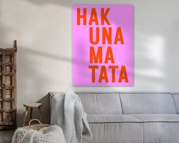 Hakuna Matata - roze/oranje van Kim Karol / Ohkimiko