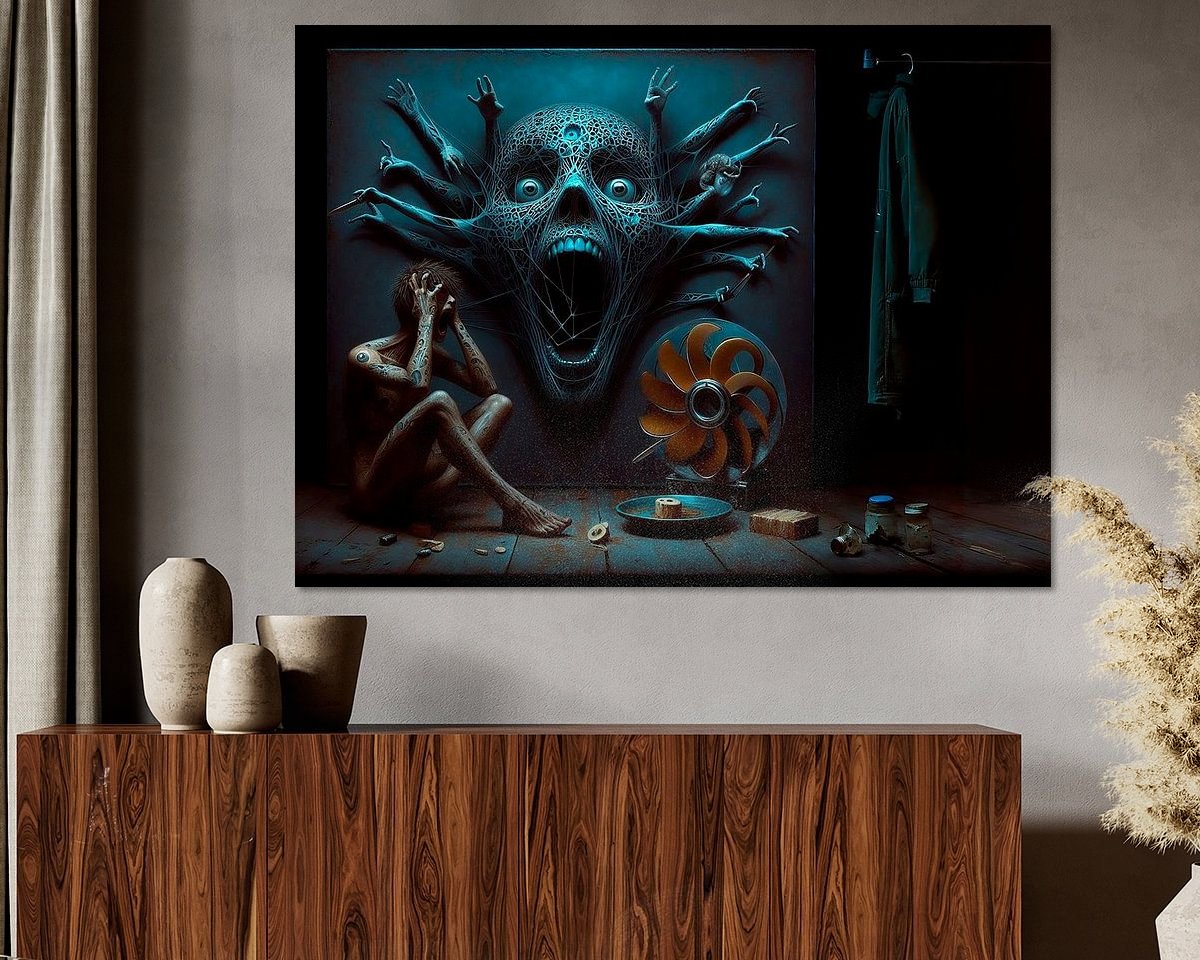 Voorbeeld van het werk in een kamer