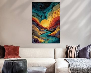 malerische abstrakte bunte Landschaft