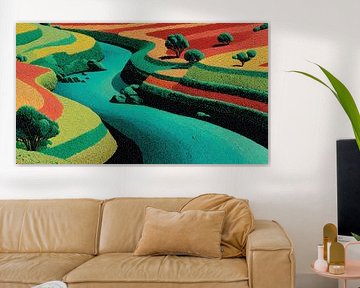 malerische abstrakte bunte Landschaft