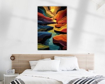 picturesque abstract colourful landscape