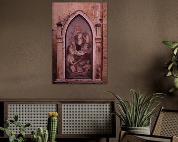 Religieuze afbeeelding bij kerk in Lecce van Karel Ham