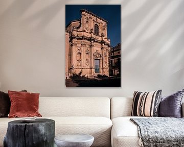 Facade of Chiesa di Santa Chiara Lecce in morning light