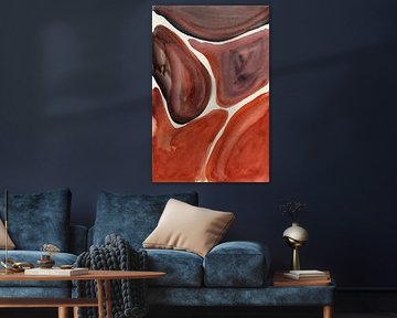Organic Flow — Abstract Watercolor in Earth Colors by Dina Dankers