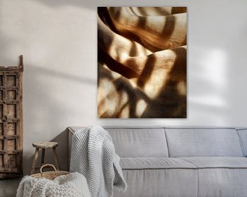 Zonlicht vouwt door textiel