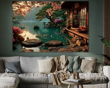vue du jardin japonais sur Egon Zitter