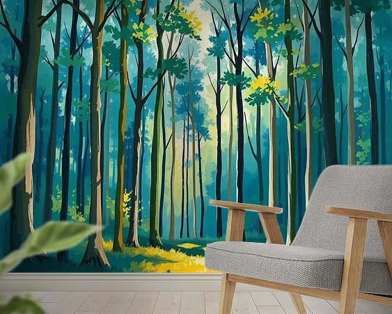 Voorbeeld van het werk in een kamer