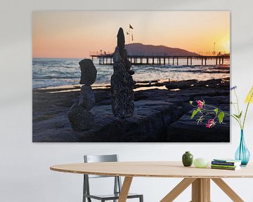 Art rupestre sur la plage sur Yousri Opmeer