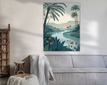 Paysage de rivière tropicale