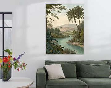 Paysage de rivière tropicale sur Artistic