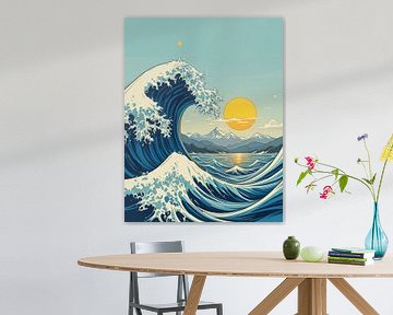 The Golden Sun and the Great Wave by Artistic