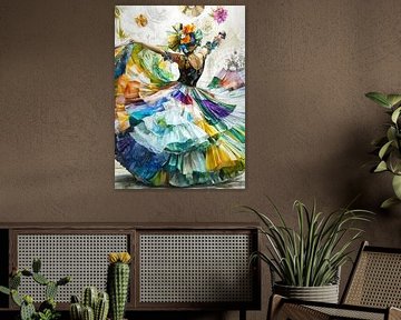 Dansende Mexicaanse vrouw
