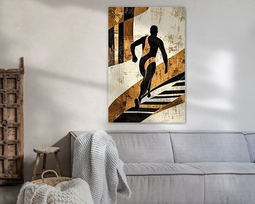 Running person on stairs by Art & Soul Creations