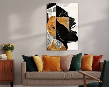 Abstract portrait with gold details by Imperial Art House