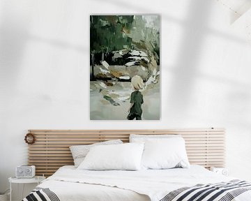 Abstraktes Kind in der Natur von Imperial Art House