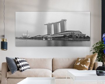 Marina Bay Sands, zwart wit