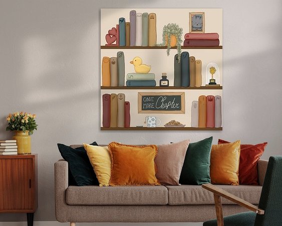 Voorbeeld van het werk in een kamer