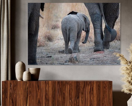 Voorbeeld van het werk in een kamer