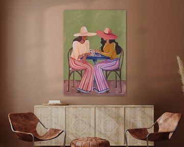 Cow girls die kaarten spelen van Caroline Bonne Müller