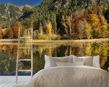 In de spiegel van de herfst - stilte boven de Allgäu van Walter G. Allgöwer