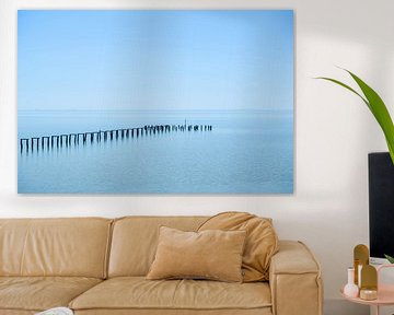 restanten van een kunstwerk in zee van H&J Fotografie