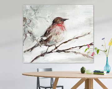 Winter Vogel van MK Abstrakt
