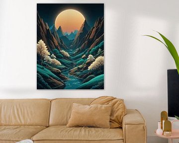Canyon Zonsondergang Serenity van Artistic