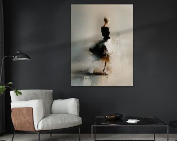 Abstraktes Porträt in Erdtönen von Carla Van Iersel