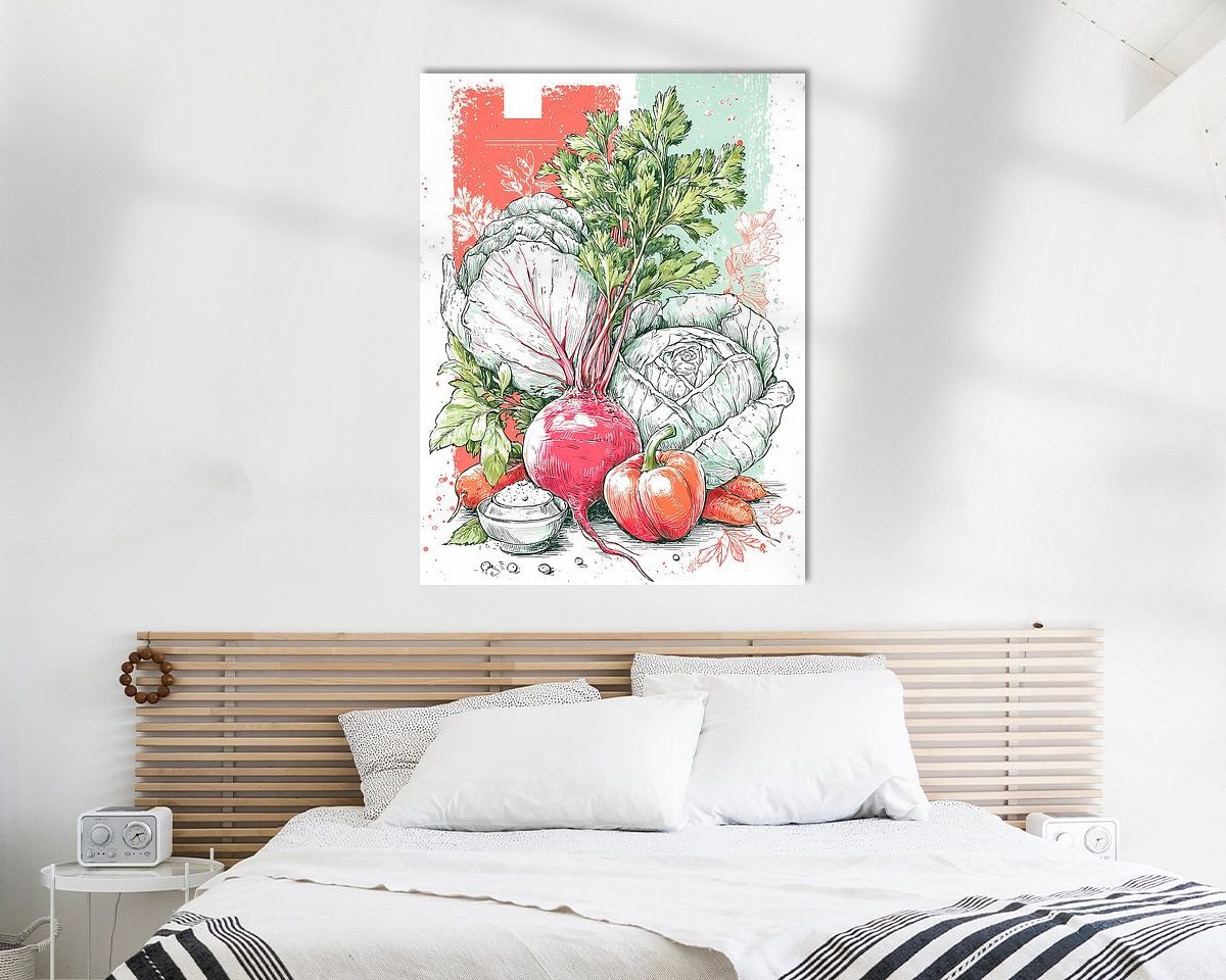 Voorbeeld van het werk in een kamer
