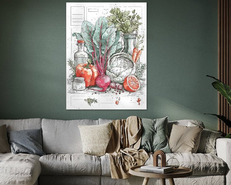 Voorbeeld van het werk in een kamer