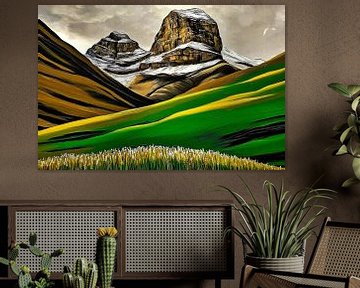 Kleurrijk berglandschap met contrast van Art & Soul Creations