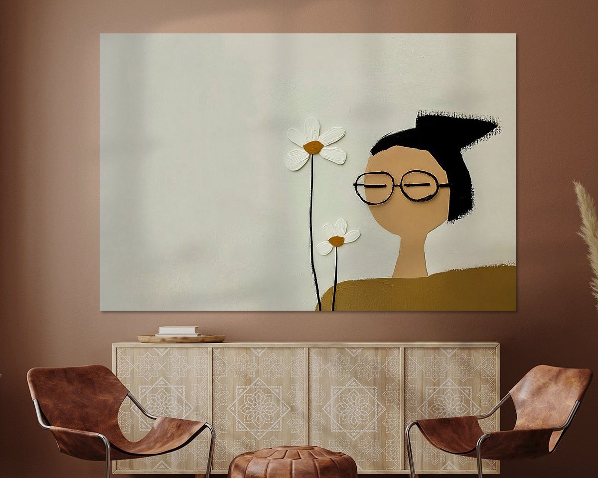 Voorbeeld van het werk in een kamer