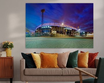 De Kuip avec de beaux nuages dans le ciel sur Anton de Zeeuw