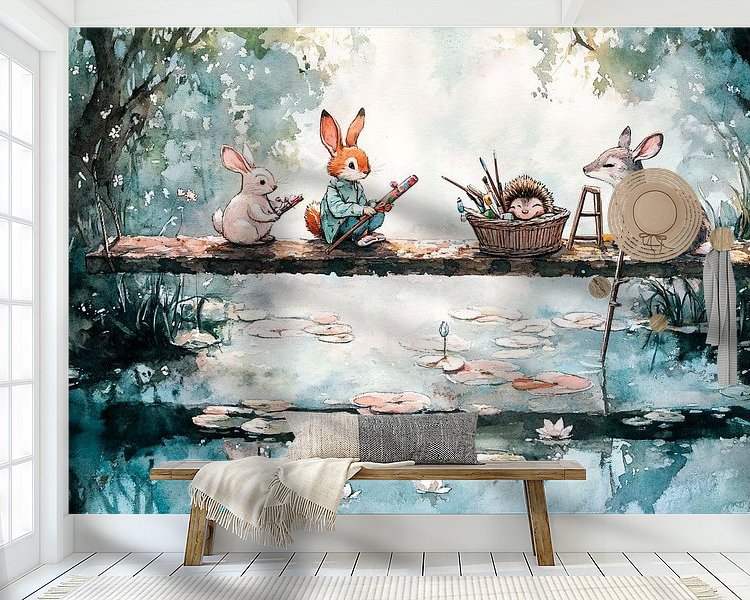 Voorbeeld van het werk in een kamer