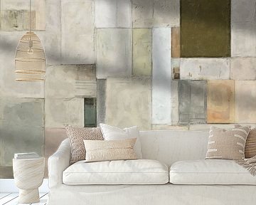 Verstilde Vlakken in Gedempt Groen