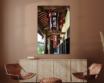 Lantern corridor in a pagoda by Frank Photos