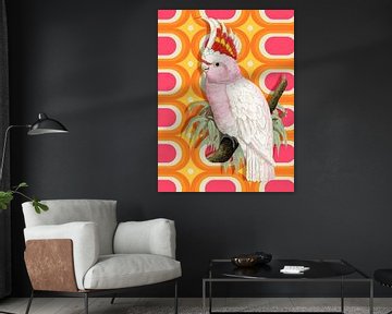 Vintage Retro Cockatoo van Marja van den Hurk