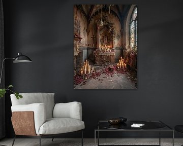 Verloren plaats kapel brandende kaarsen herenhuis adellijk vervallen van gm_designs