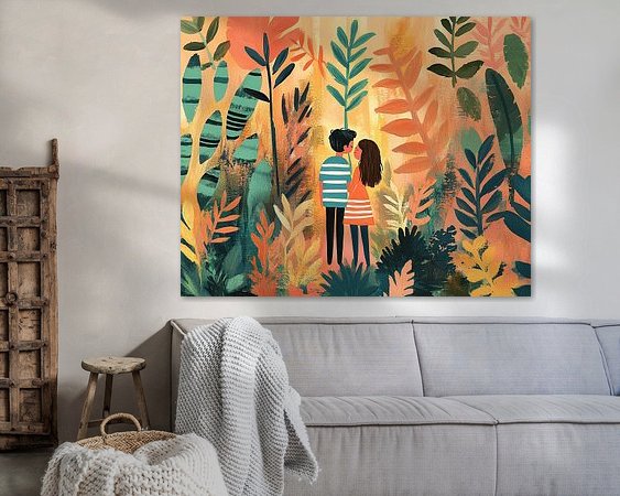 Voorbeeld van het werk in een kamer