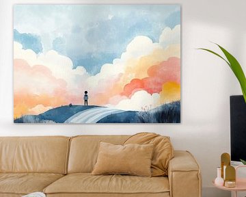 Ciel de rêve avec garçon