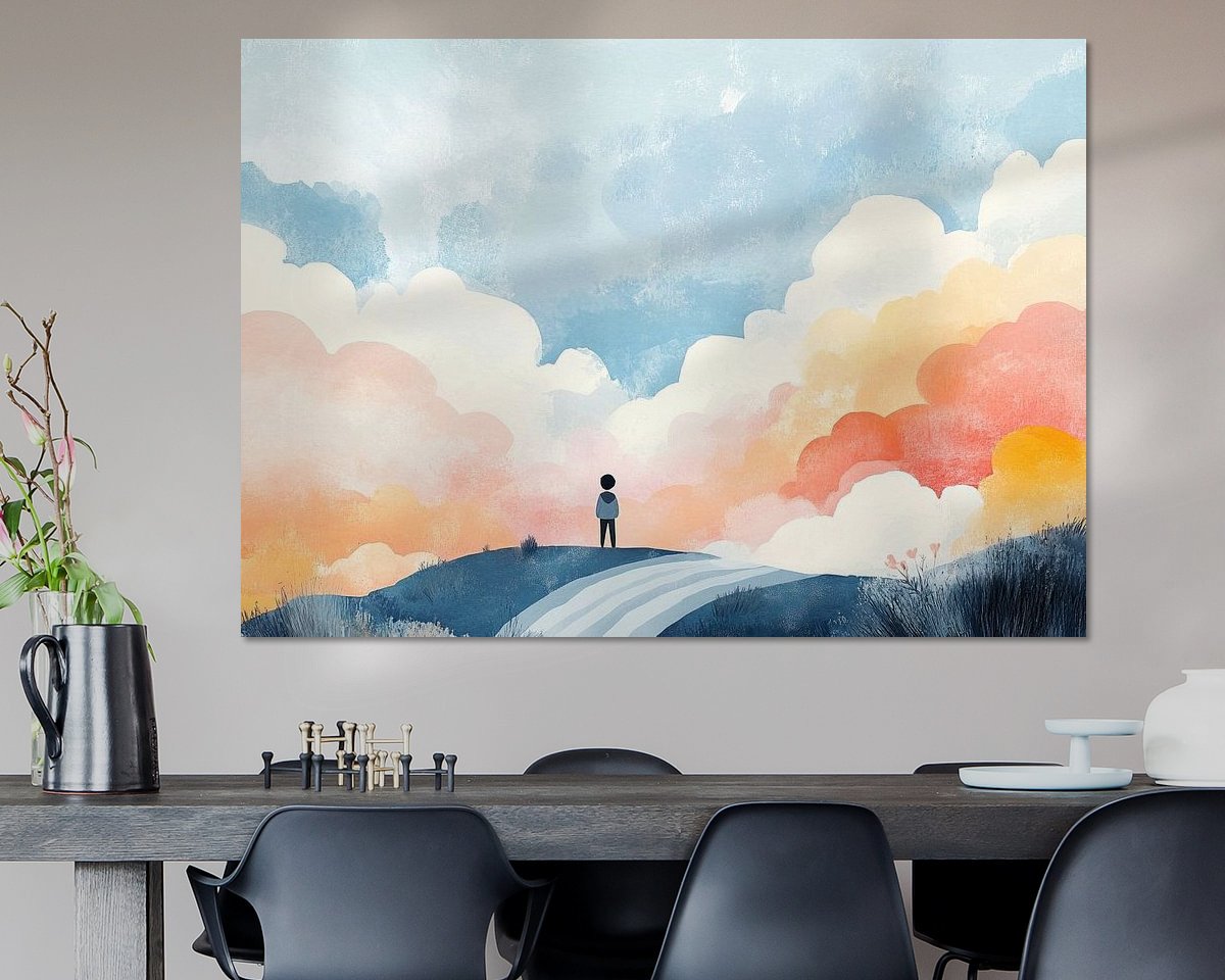 Voorbeeld van het werk in een kamer