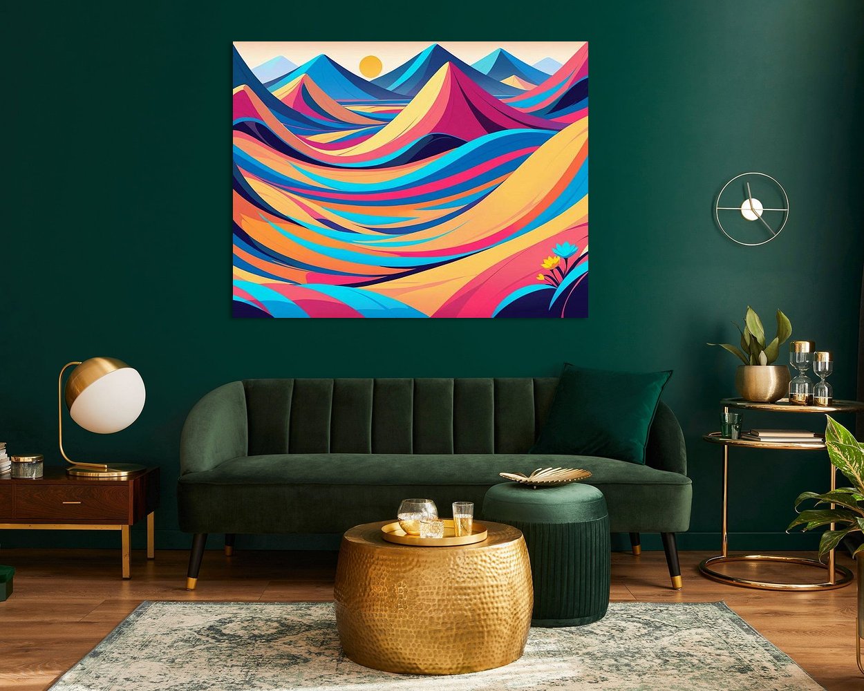 Voorbeeld van het werk in een kamer