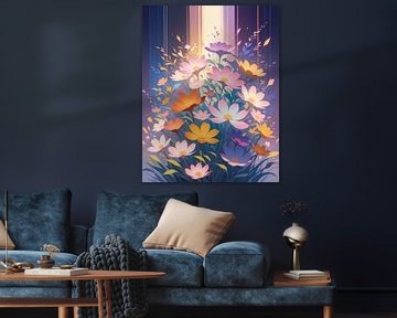 Lichtgevende bloemen droom van Artistic