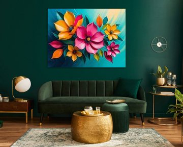 Levendige bloemsymfonie van Artistic