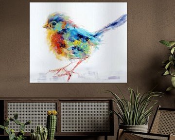 Rainbow Bird Abstract Vogel van MK Abstrakt