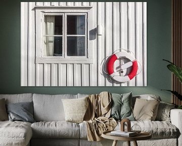 Maison de plage blanche scandinave