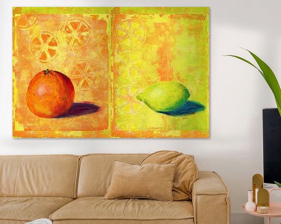 Voorbeeld van het werk in een kamer